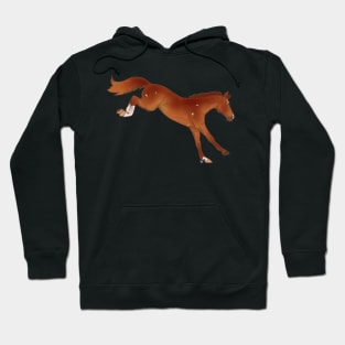 Jumping Chestnut Horse Hoodie